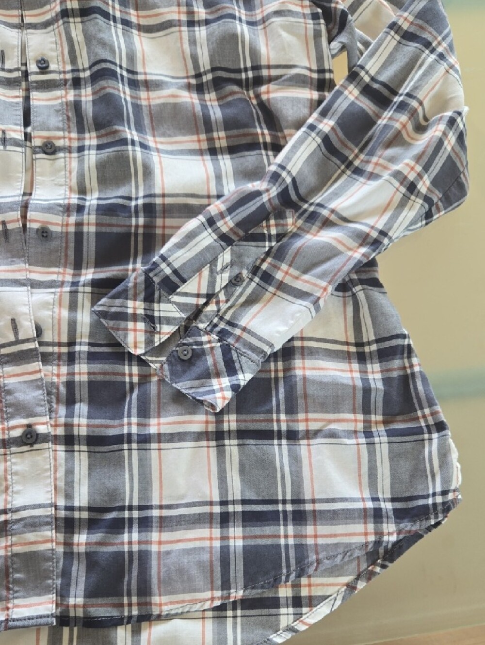 Kuhl Women's Plaid Button-Down Shirt in White, Blue, Brown - Picture 2 of 13